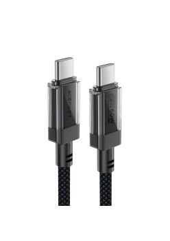 Cablu de date Type-C to Type-C, 60W, High-Speed Charging, 1.2m - Acefast - Black