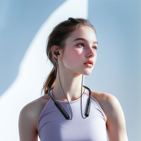 Casti Bluetooth, Behind the Head, Neckband, IPX4, 300mAh - Black
