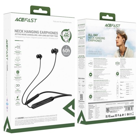 Casti Bluetooth, Behind the Head, Neckband, IPX4, 300mAh - Black