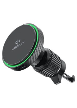 Suport Auto Wireless pentru Telefon, LED Ambient Light, Qi2, 15W - Black