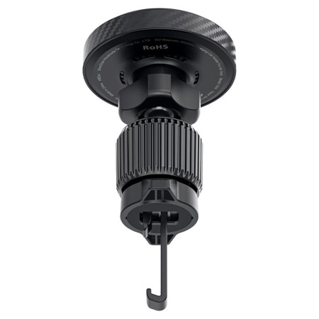 Suport Auto Wireless pentru Telefon, LED Ambient Light, Qi2, 15W - Black