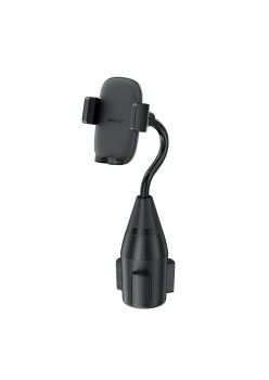 Suport Auto pentru Telefon, 360° Rotation, for Cup Holder, Safety Lock - Black