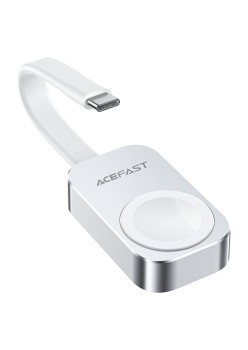 Incaractor Magnetic pentru iWatch, 5W, with Type-C Cable, Portable - Acefast - Silver