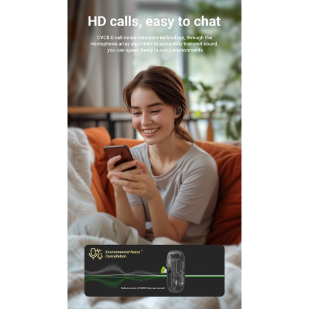 Casti Bluetooth 5.3, Type-C, Call Noise Reduction, IPX4 - Acefast (FA003) - White