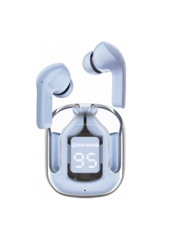 Casti Type-C, Bluetooth 5.3, IPX4, ENC, LED Display Digital - Acefast - Ice Blue