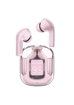 Casti Type-C, Bluetooth 5.3, IPX4, ENC, LED Display Digital - Acefast - Pink Lotus