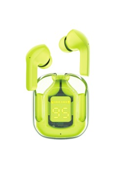 Casti Type-C, Bluetooth 5.3, IPX4, ENC, LED Display Digital - Acefast - Youth Green