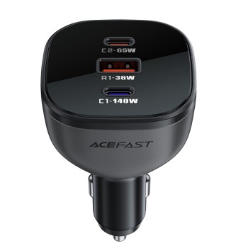 Incarcator pentru Masina 2x USB, 165W, Fast Charging, Temperature Control - Acefast - Black