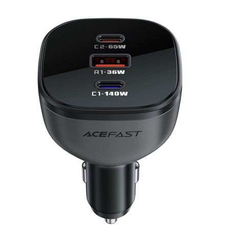 Incarcator pentru Masina 2x USB, 165W, Fast Charging, Temperature Control - Acefast - Black