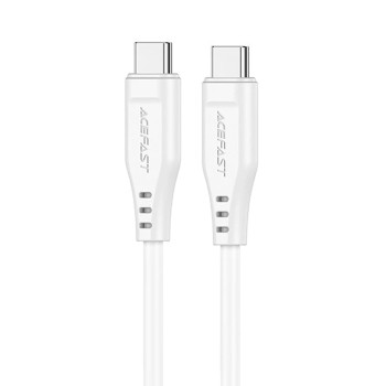 Cablu de incarcare, Type-C to Type-C, 60W, 3A, High-Speed Charging, 1.2m - Acefast - White