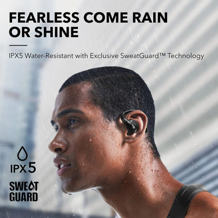 Casti Wireless pentru Sport, Bluetooth, Waterproof, Anker AeroFit, Black