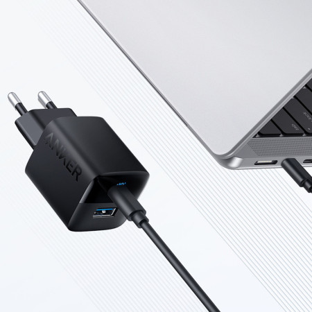 Incarcator Priza Tip-C, USB, 33W, Anker 323, Black