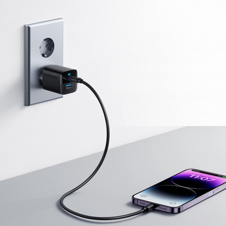 Incarcator Priza Tip-C, USB, 33W, Anker 323, Black