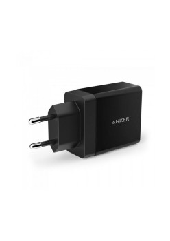 Incarcator Priza 2 x USB, 24W, PowerIQ, Anker, Black