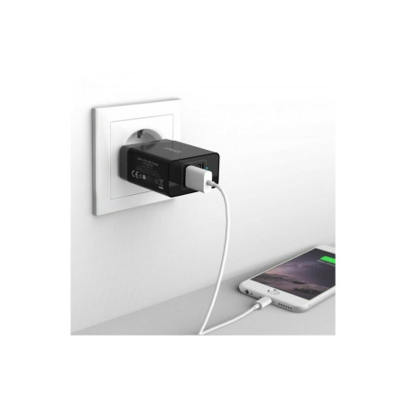 Incarcator Priza 2 x USB, 24W, PowerIQ, Anker, Black