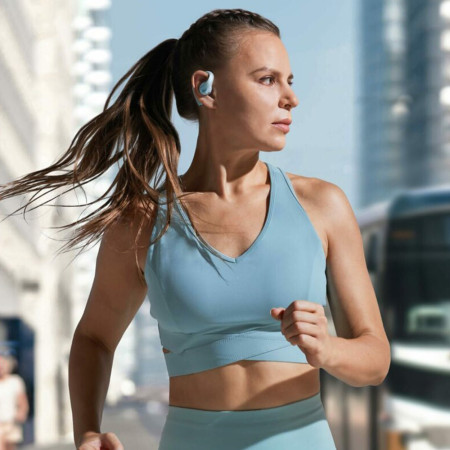 Casti Wireless pentru Sport, Bluetooth, Waterproof, Anker AeroFit, Blue