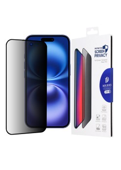 Folie pentru iPhone 16 - Dux Ducis Tempered Glass Privacy - Black