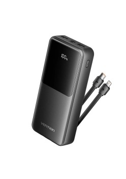 Power Bank 2x USB, Two Way Fast Charging, 20000mAh - Vention (FHPB0) - Black