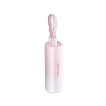 Baterie externa Fast Charging cable, Type-C, Lightning, 5000mAh - Vention (FHWR0) - Pink