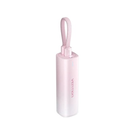 Baterie externa Fast Charging cable, Type-C, Lightning, 5000mAh - Vention (FHWR0) - Pink