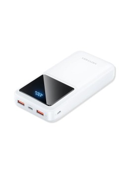 Baterie externa USB-C, 2x USB, Micro-USB, LED Display, PD22.5W, 20000mAh - Vention (FHLW0) - White