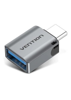 Adaptor Type-C la USB 3.0, U-disk reader, Functia OTG, 5Gbps - Vention (CDQH0) - Gray