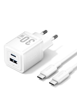 Incarcator EU, GaN, Type-C, USB, PD30W, Fast Charging - Vention (TZ-FEQW0-EU-01) - White