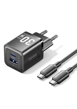 Incarcator EU, GaN, Type-C, USB, PD30W, Fast Charging - Vention (TZ-FEQB0-EU-01) - Black
