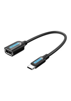 Adaptor cu Functia OTG, Type-C la USB 2.0, U-Disk Reader, Stable Connection, 0.15m - Vention (CCSBB) - Black