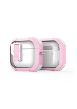 Husa pentru Apple AirPods 4 - Dux Ducis PECN Series - Pink / White