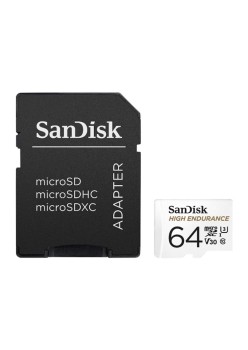 Card de Memorie, 64GB, Micro SDXC - SanDisk High Endurance (SDSQQNR-064G-GN6IA) - White