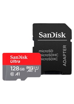 Card de Memorie, 128GB, MicroSDXC - SanDisk Ultra (SDSQUAB-128G-GN6MA) - Grey