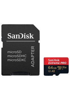 Card de Memorie, 64GB, MicroSDXC - SanDisk Extreme Pro (SDSQXCU-064G-GN6MA) - Red