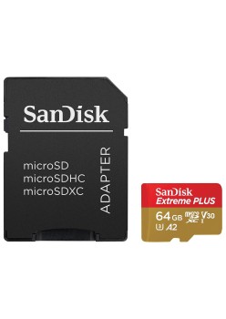 Card de Memorie, 64GB, MicroSDHC - SanDisk Extreme Plus (SDSQXBU-064G-GN6MA) - White