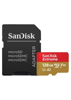 Card de Memorie, 128GB, MicroSDXC - SanDisk Extreme (SDSQXAA-128G-GN6MA) - Grey