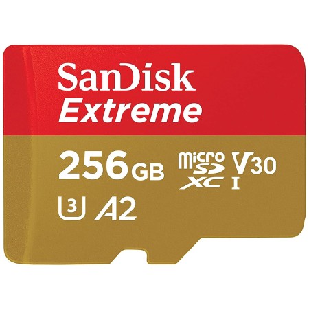 Card de Memorie, 256GB, MicroSDXC - SanDisk Extreme (SDSQXAV-256G-GN6MA) - Grey