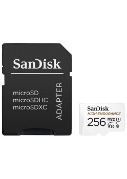 Card de Memorie, 256GB, Micro SDXC - SanDisk High Endurance (SDSQQNR-256G-GN6IA) - White