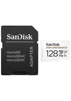 Card de Memorie, 128GB, Micro SDXC - SanDisk High Endurance (SDSQQNR-128G-GN6IA) - White