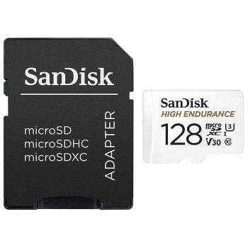 Card de Memorie, 128GB, Micro SDXC - SanDisk High Endurance (SDSQQNR-128G-GN6IA) - White