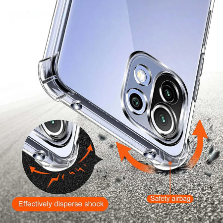 Husa Antisoc compatibila Xiaomi Mi 11 Lite 4G / Mi 11 Lite 5G / 11 Lite 5G NE, PRO AirBag, Clear