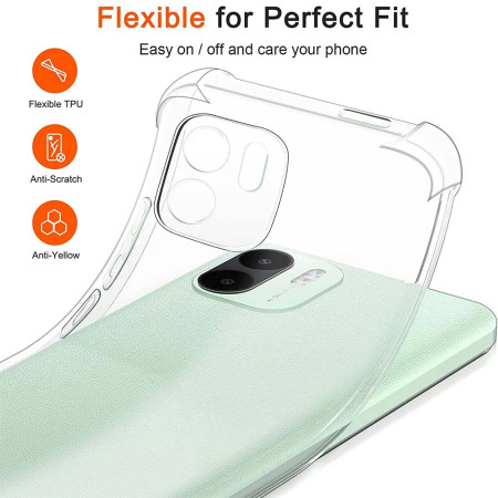 Husa Antisoc compatibila Xiaomi Redmi A1 / A2, PRO AirBag, Clear
