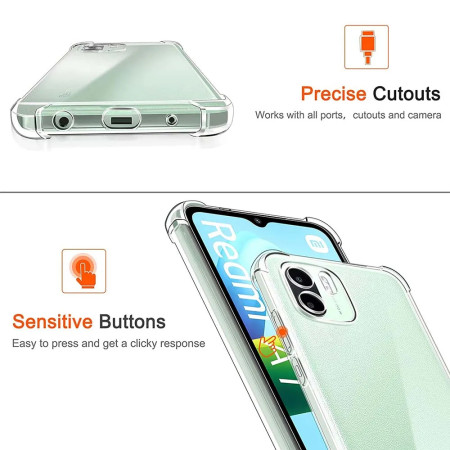 Husa Antisoc compatibila Xiaomi Redmi A1 / A2, PRO AirBag, Clear