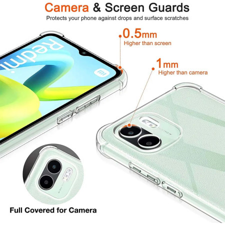 Husa Antisoc compatibila Xiaomi Redmi A1 / A2, PRO AirBag, Clear