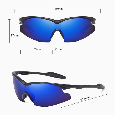 Ochelari pentru Ciclism - Techsuit (1806) - Black / Orange Yellow