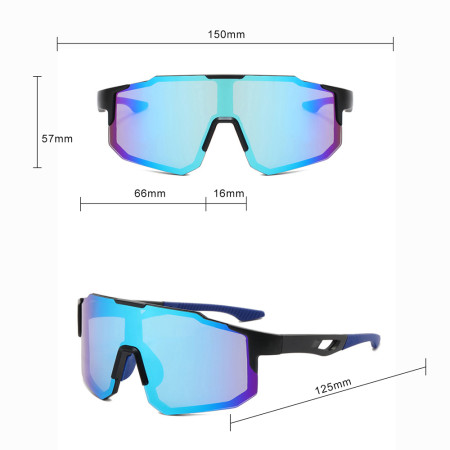 Ochelari pentru Ciclism cu Lentile Polarizate, Ergonomic, Gun / Green
