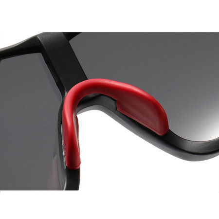 Ochelari pentru Ciclism cu Lentile Polarizate, Protecție pentru Nas, Black / Red