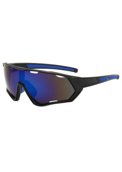 Ochelari pentru Ciclism cu Lentile Polarizate, Protecție pentru Nas, Black / Blue