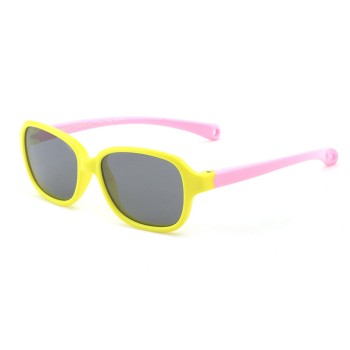 Ochelari de Soare Destinati Bebelusilor - Techsuit (8192-C2) - Bright Yellow / Pink