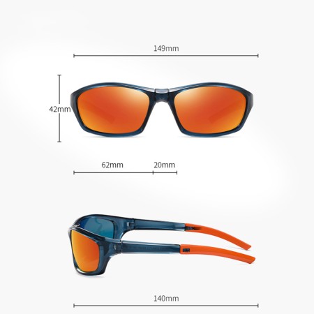 Ochelari pentru Ciclism, Pliabili - Techsuit (24101) - Black / Orange