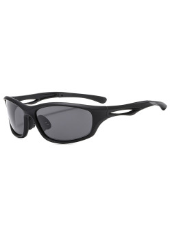 Ochelari pentru Ciclism cu lentile polarizate, ochelari de soare sport, protecție pentru nas, Black / Gray